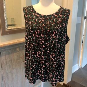 Sleeveless jersey knit top